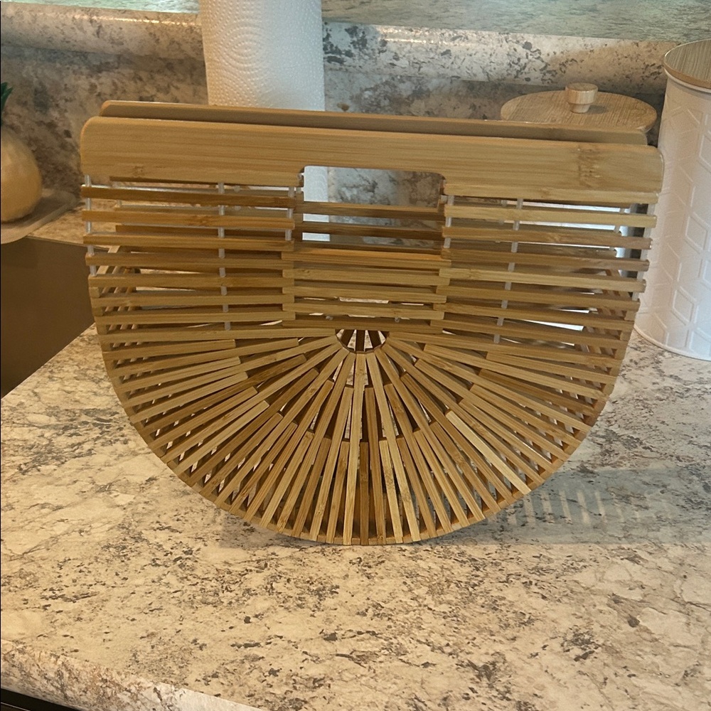 Chic bamboo purse .